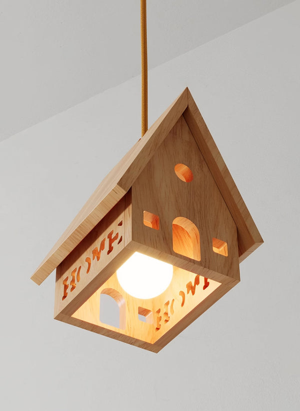 Nordic Japanese style solid wood bedroom bedside cabin wall lamp