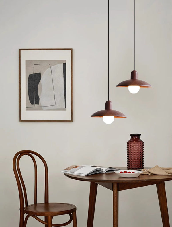 Japanese retro log style restaurant chandelier