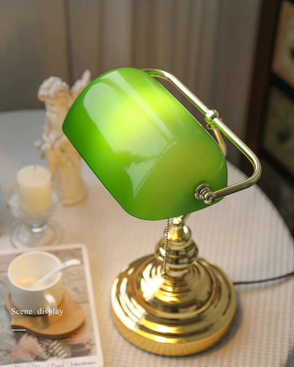 Vintage Glass Desk Reading table lamp