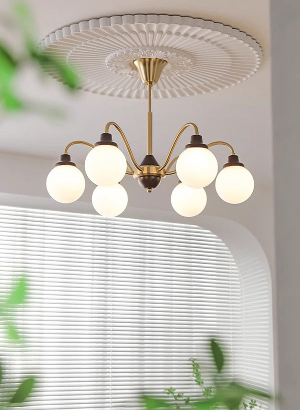 Retro cream style magic bean living room chandelier