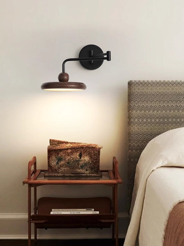 Foldable flying saucer wall lamp