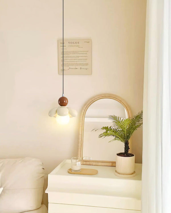 Cream style flower bedside chandelier