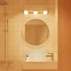 Solid wood bathroom wall light