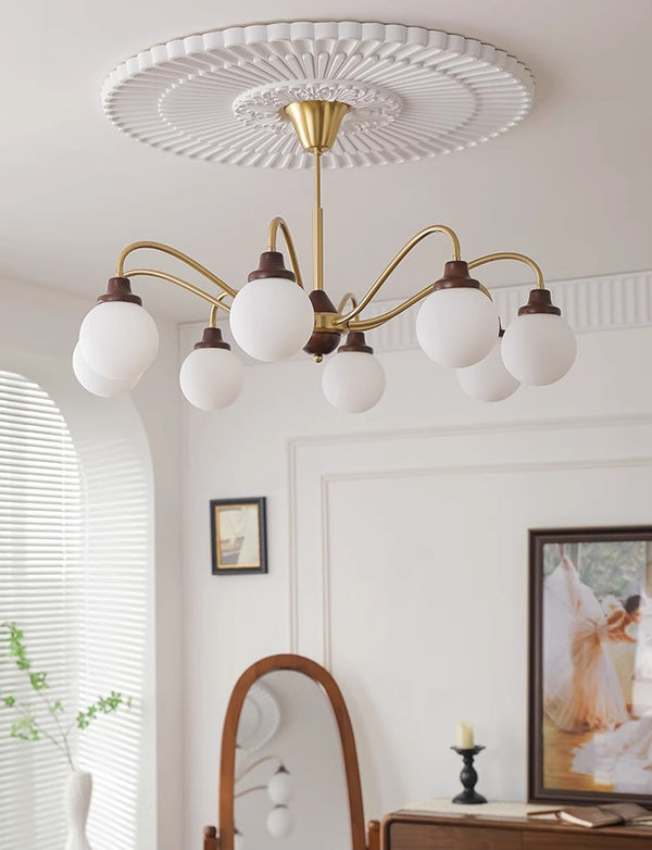 Retro cream style magic bean living room chandelier