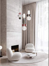 Nordic bedroom bedside glass chandelier