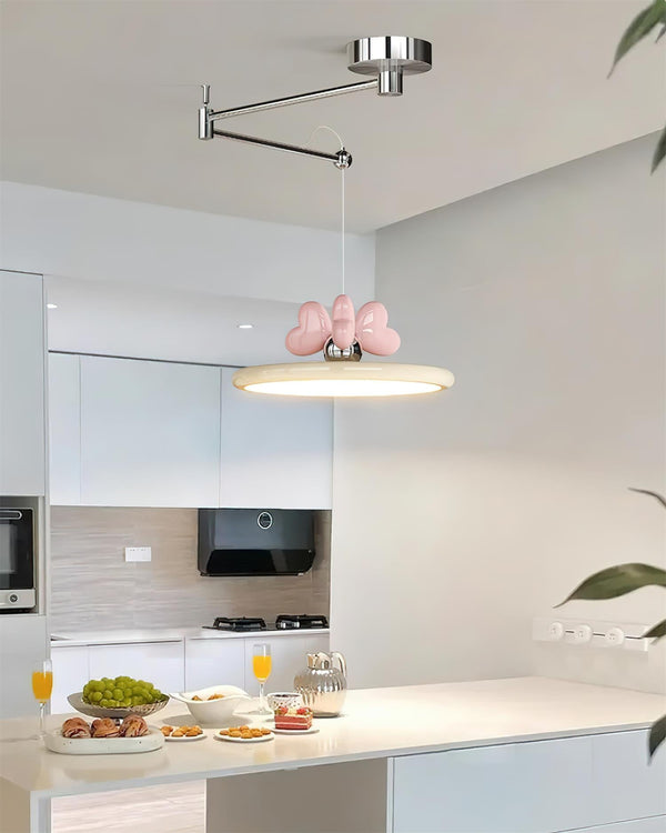 Creative Bowknot Rocker Arm Dining Chandelier