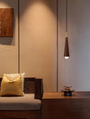 Lustre de chevet de chambre en bois massif tout en cuivre
