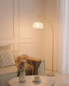 Vintage Cream Rattan weaving Floor Lamp