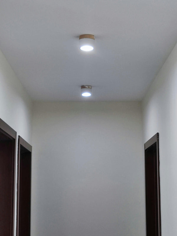 Plafonnier d'allée à LED en bois massif nordique