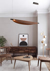 Lustre de salle à manger rétro créatif et personnalisé en forme de feuille
