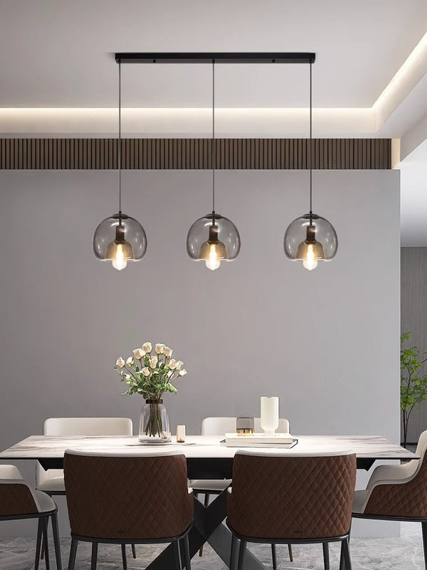 Simple personality glass restaurant chandelier