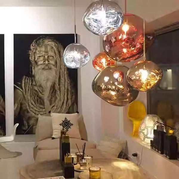 Lustre design en lave
