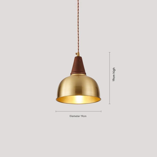 All copper walnut dining chandelier