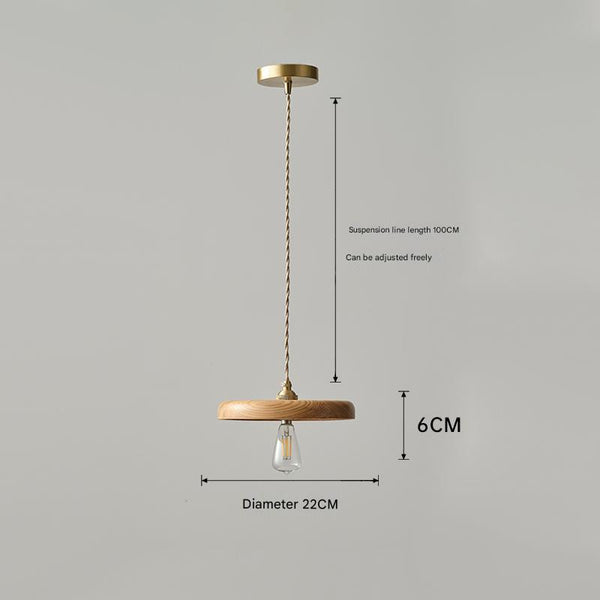 Lustre de salle à manger en bois massif de style médiéval