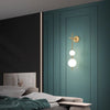 All copper sphere bedroom bedside wall lamp