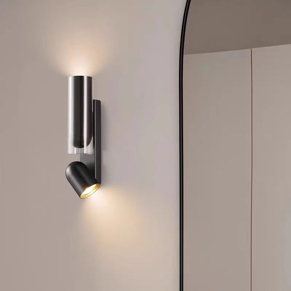 Nordic minimalist double head rotatable bedroom bedside wall lamp