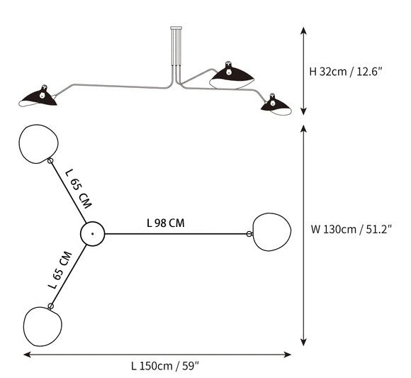 Personalisierte Entenschnabel-Deckenlampe