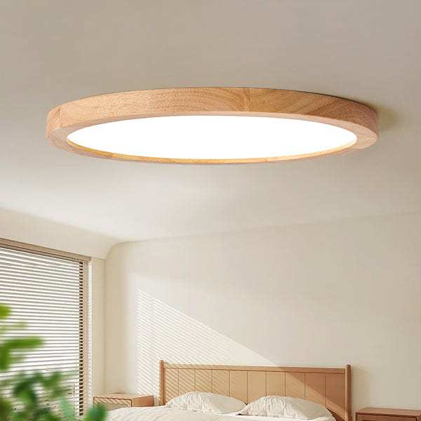 LED-Deckenlampe aus Massivholz im japanischen Stil