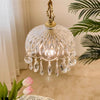 Copper Vintage Crystal Glass Chandelier