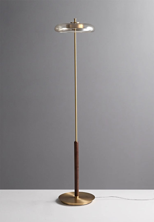 American retro solid wood floor lamp