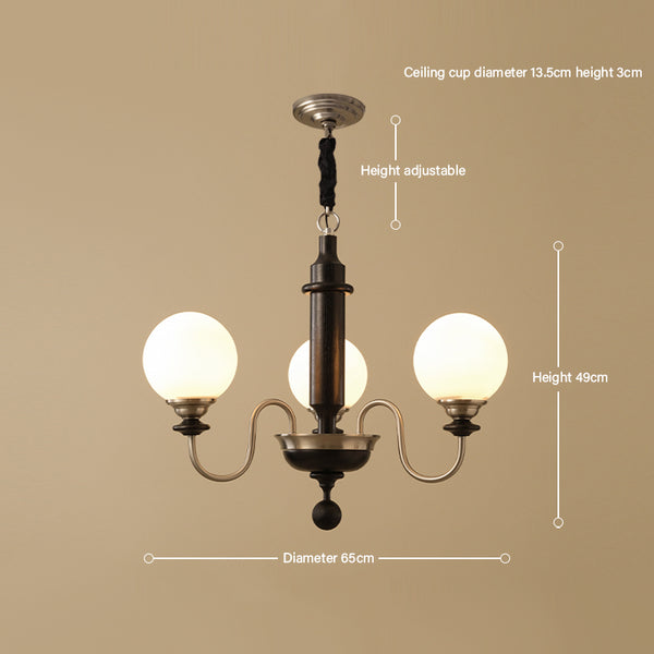 Vintage solid wood magic beans chandelier