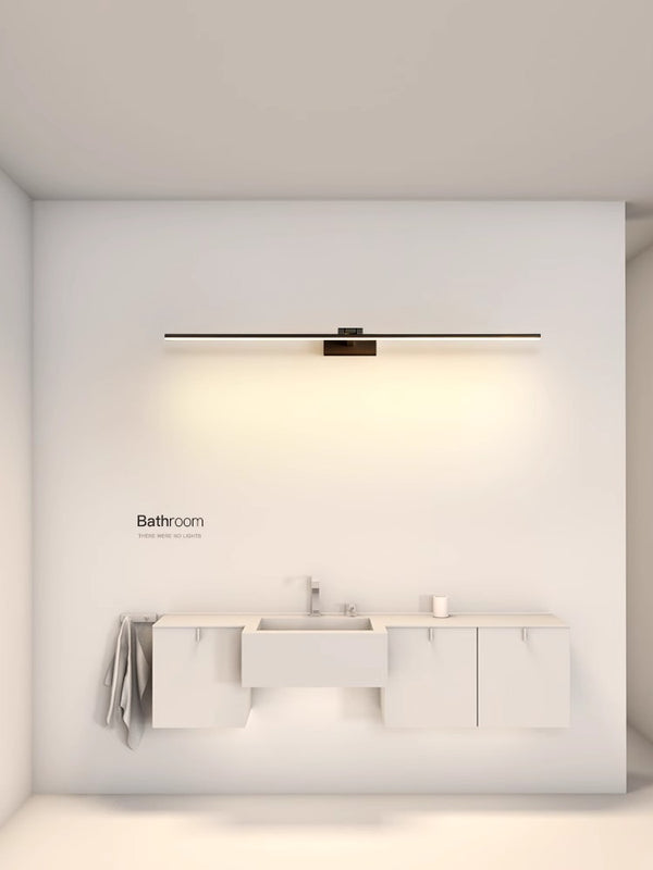 Simple LED retractable mirror front wall lamp