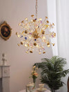 Creative petal dandelion colored crystal chandelier