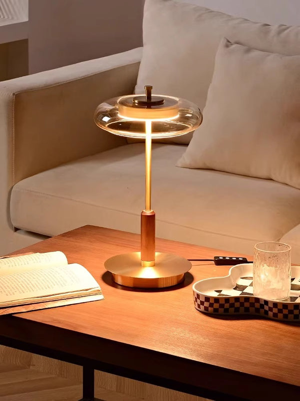 Vintage Brass LED Table Lamp