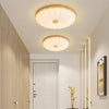 Wood color cream style bedroom ceiling lamp