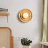 Wandlampe aus Massivholz im japanischen Stil mit Wasserkräuselungen