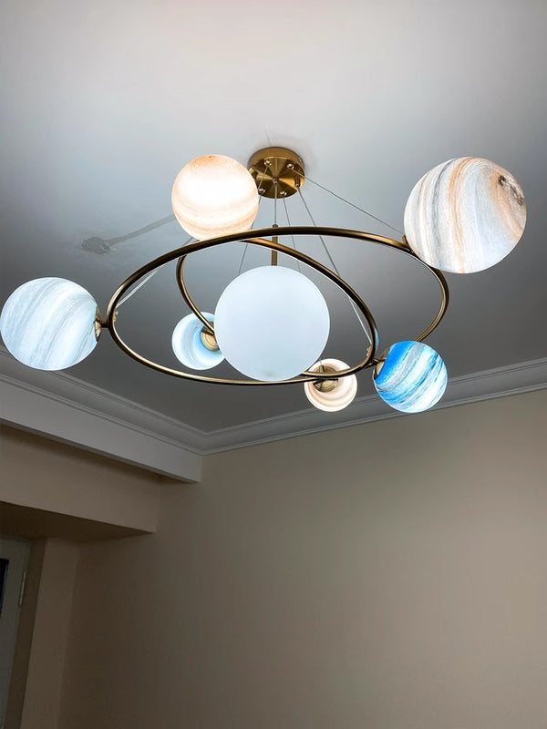 Lustre créatif nordique planète