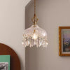 Copper Vintage Crystal Glass Chandelier