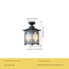 Chinese style outdoor waterproof villa corridor pavilion courtyard ceiling lamp