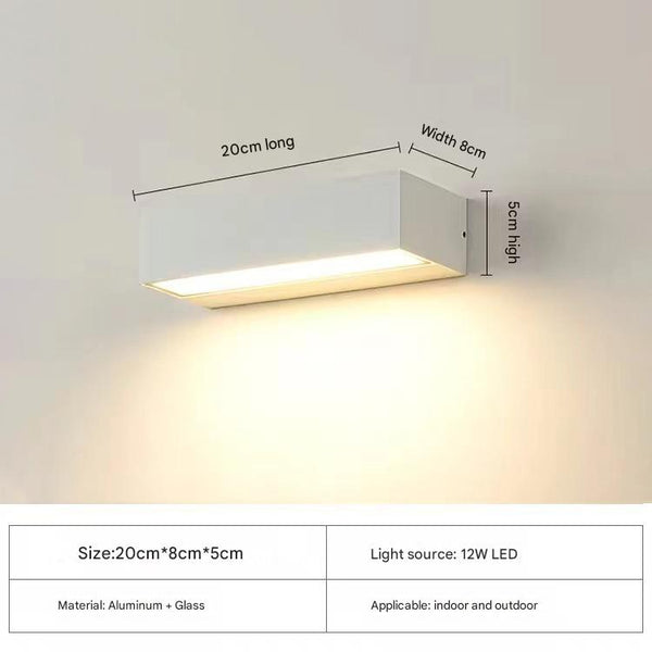 Nordic creative long strip LED outdoor wall light