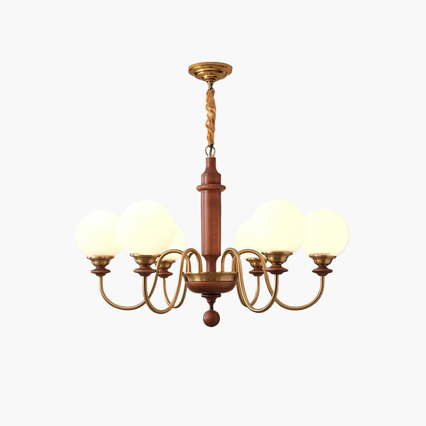 Vintage solid wood magic beans chandelier