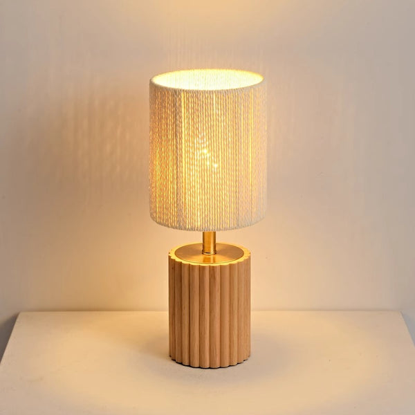 Schlafzimmer-Tischlampe aus Massivholz im japanischen Stil