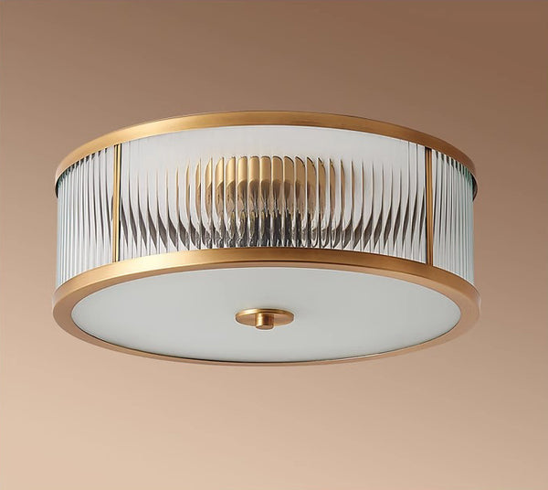 Copper bedroom ceiling lamp