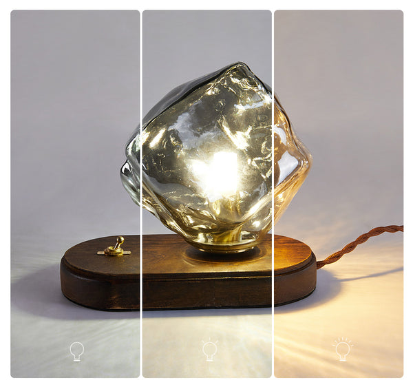 Lampe de table rétro créative en forme de glaçon