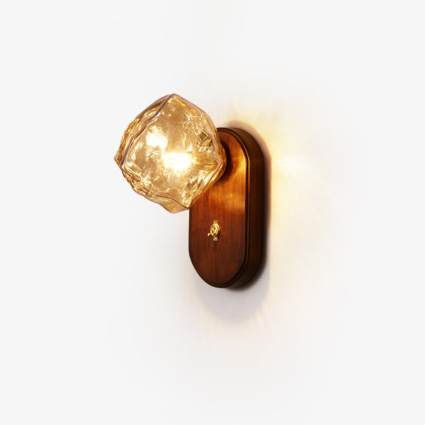 Applique en verre glacé