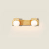 Solid wood bathroom wall light