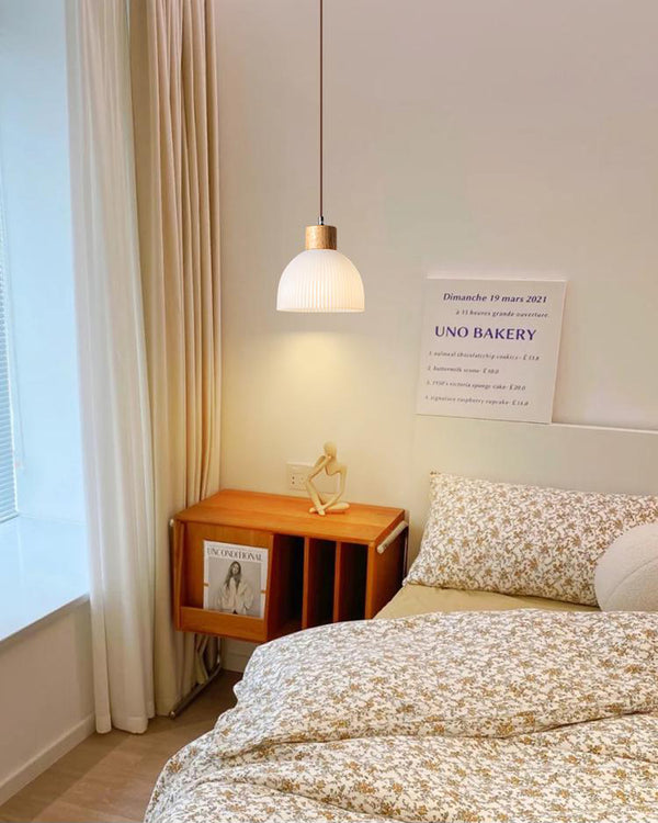 Striped glass chandelier