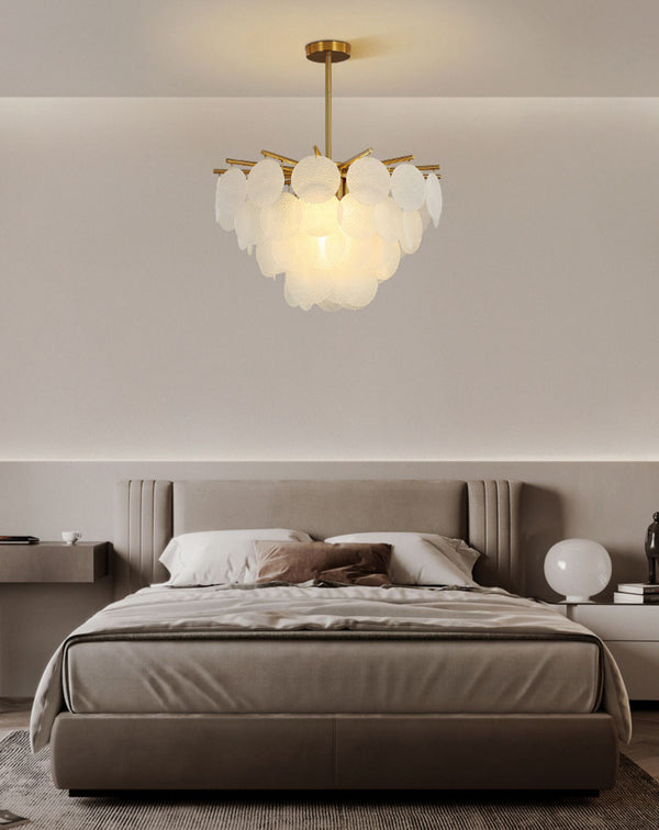 Lustre coquille crème français
