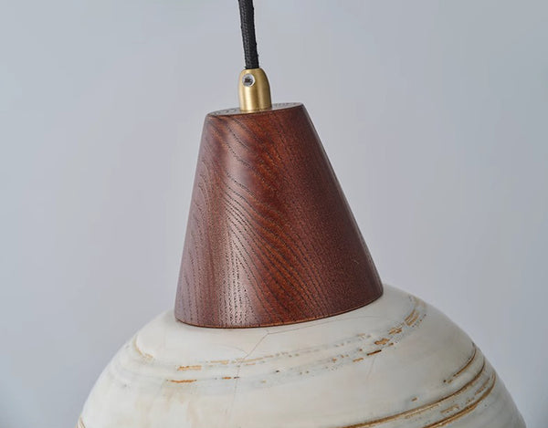 Japanese style solid wood ceramic chandelier