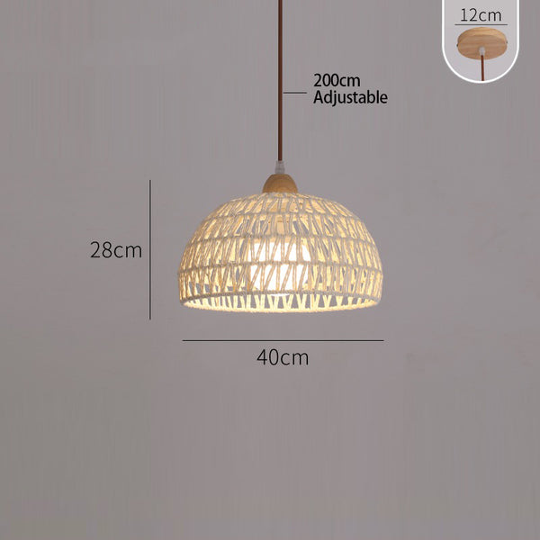 Original wood cream style rattan chandelier