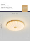 Wood color cream style bedroom ceiling lamp