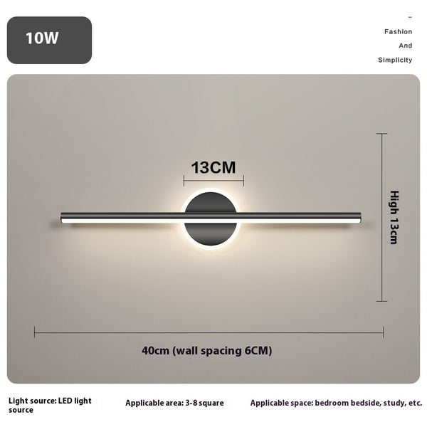 Applique murale créative à miroir à longue bande géométrique