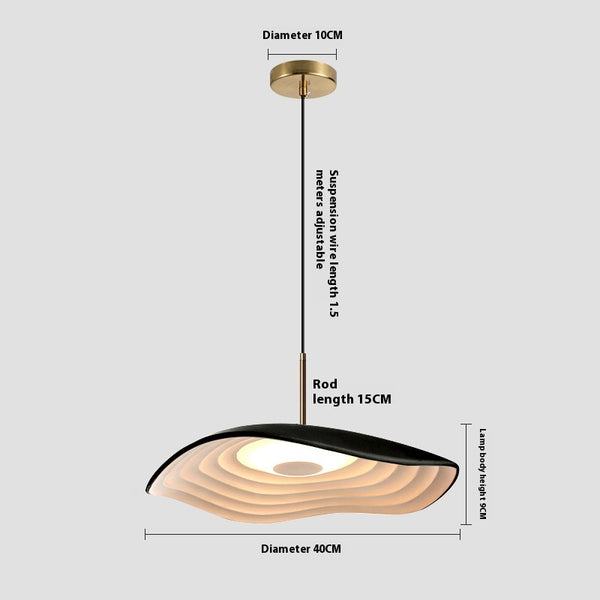 Lampe à suspension de salle à manger en forme de feuille de lotus de style Wabi-sabi