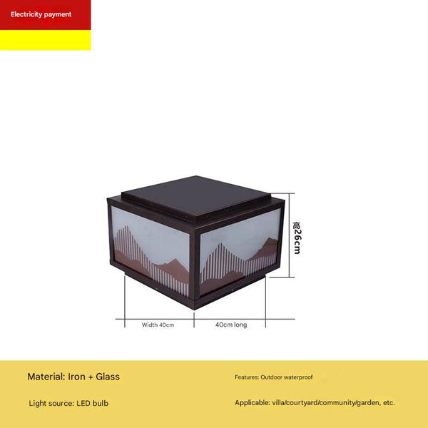 Outdoor villa fence courtyard wall gate waterproof column head light