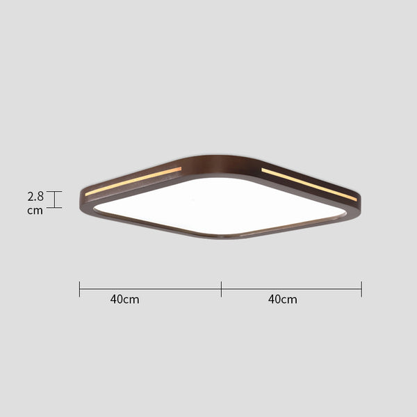 LED-Deckenleuchte aus Walnussholz