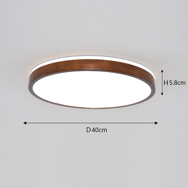 LED solid wood bedroom ceiling lamp